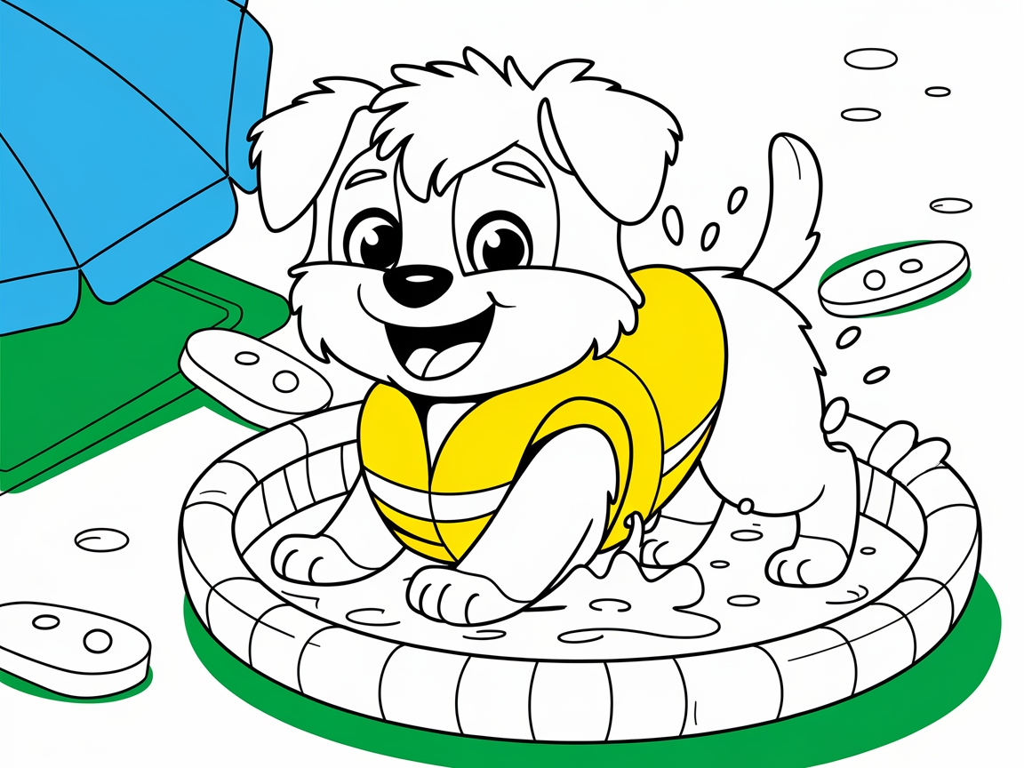 Splash into Fun with This Playful Pup at the Pool