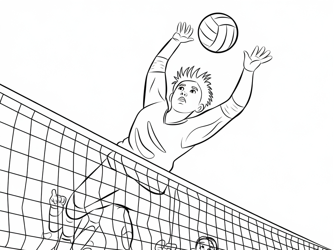 Spike Into Action with This Exciting Volleyball Scene
