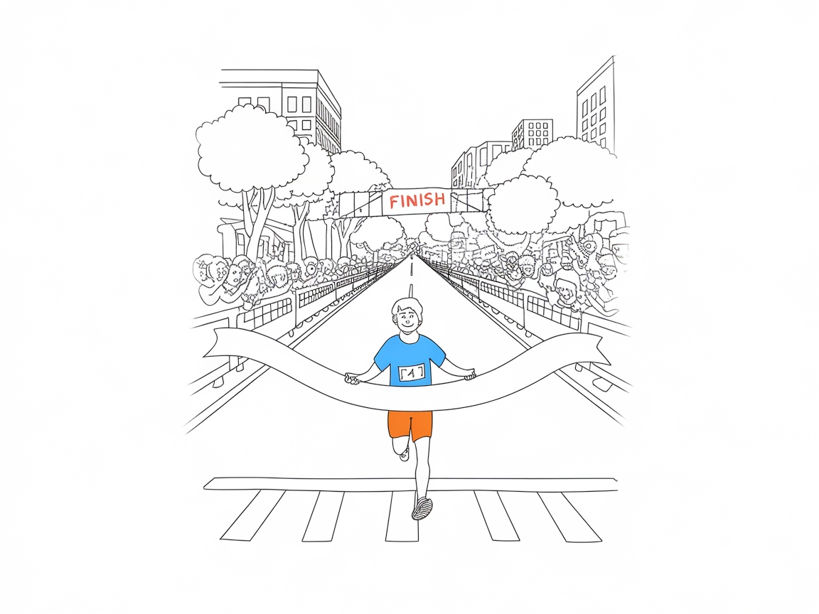 Race to the Finish with This Exciting Marathon Scene
