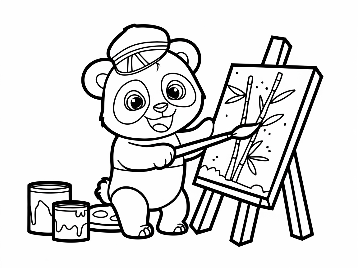 Creative Panda Painting Masterpiece