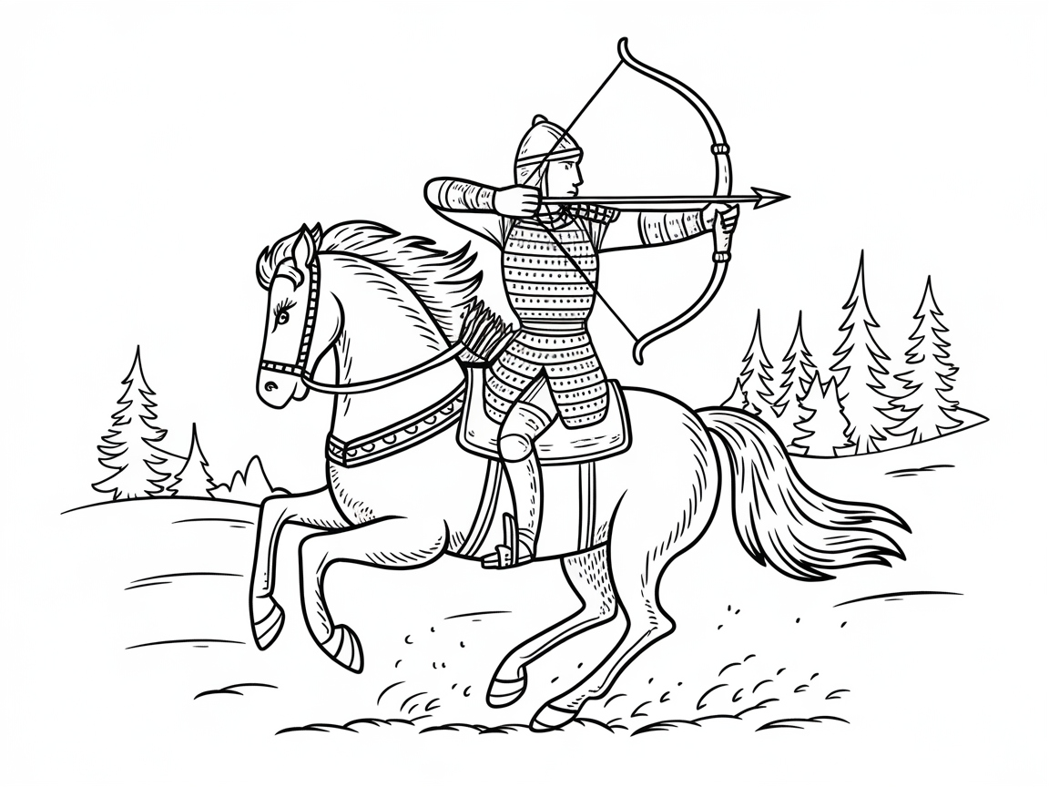 Aim for Adventure with This Mounted Archer Page