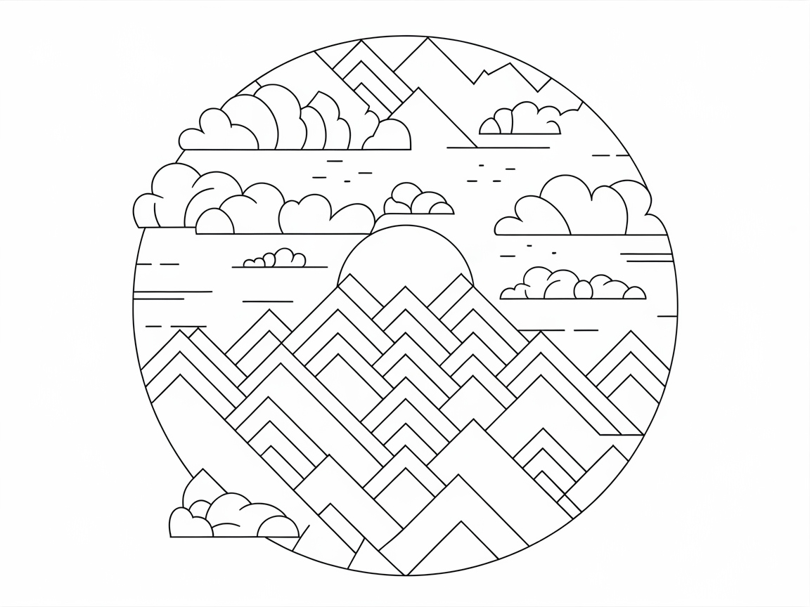 Serene Mountain Sunrise Scene