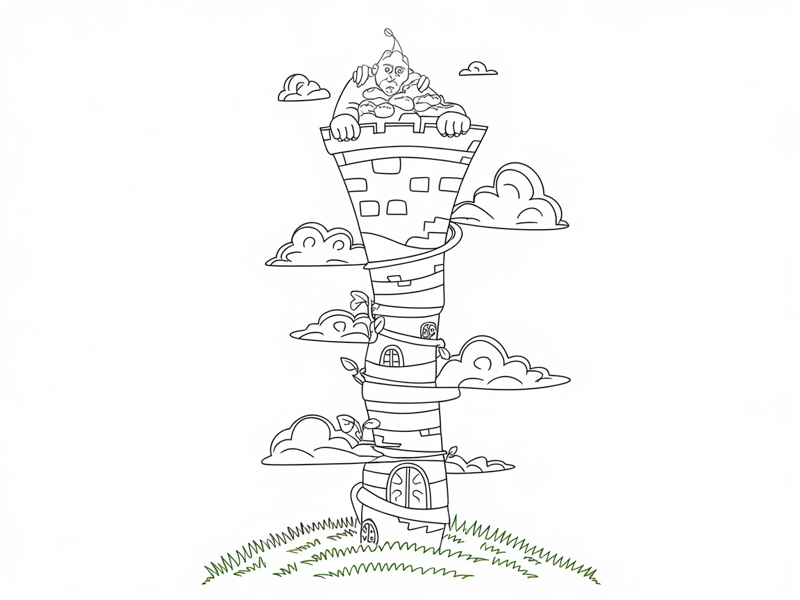 Scaled the Tower with This Gruff Guard Coloring Page