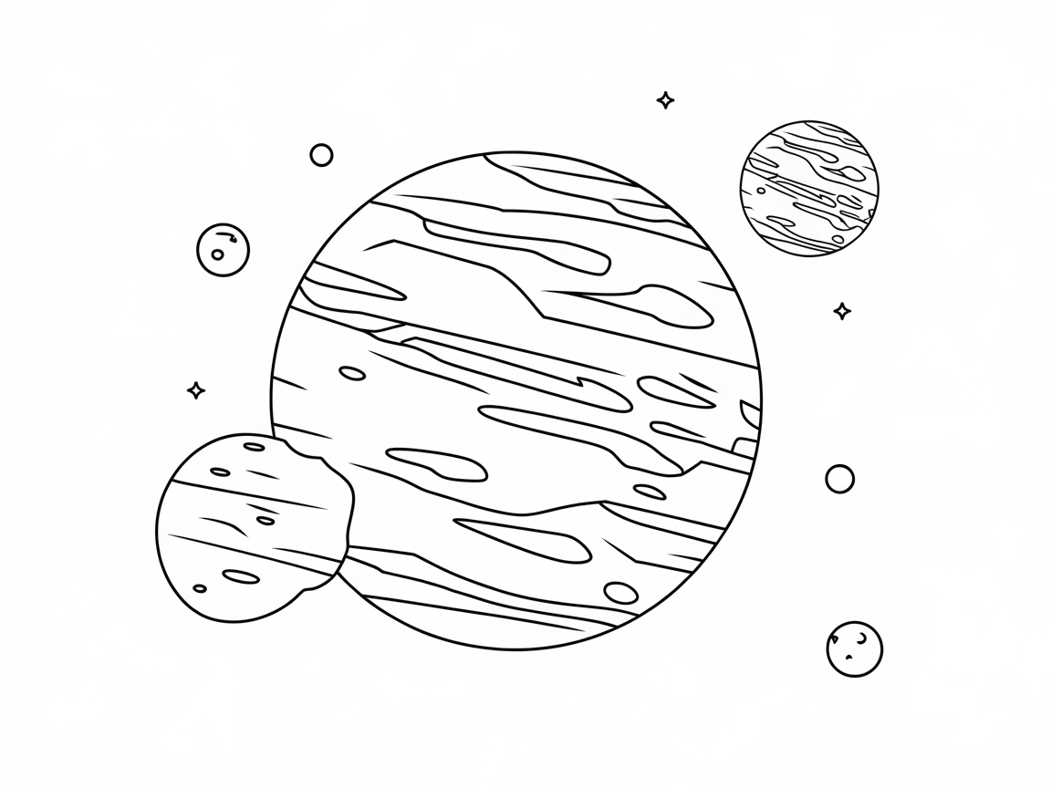 Paint the Gas Giants with This Jovial Planet Page