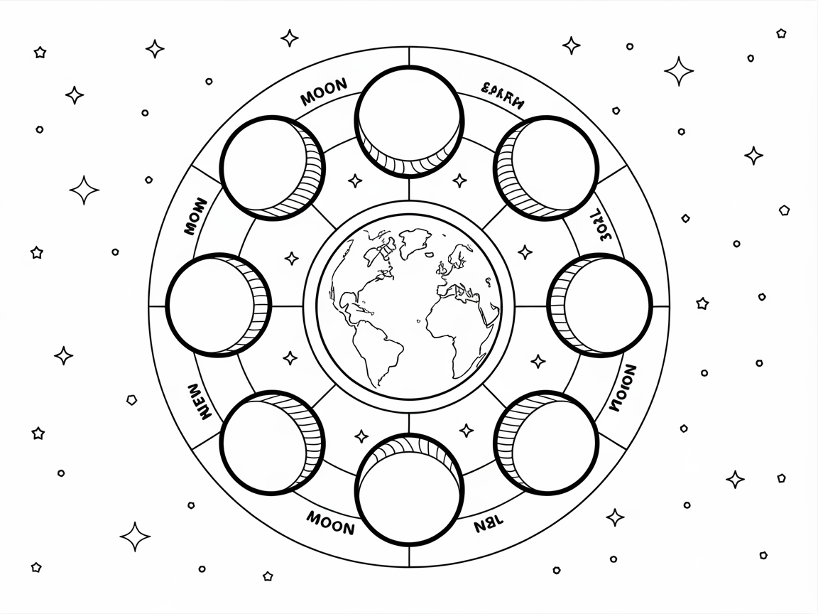 Journey Through the Lunar Phases with This Astronomical Page