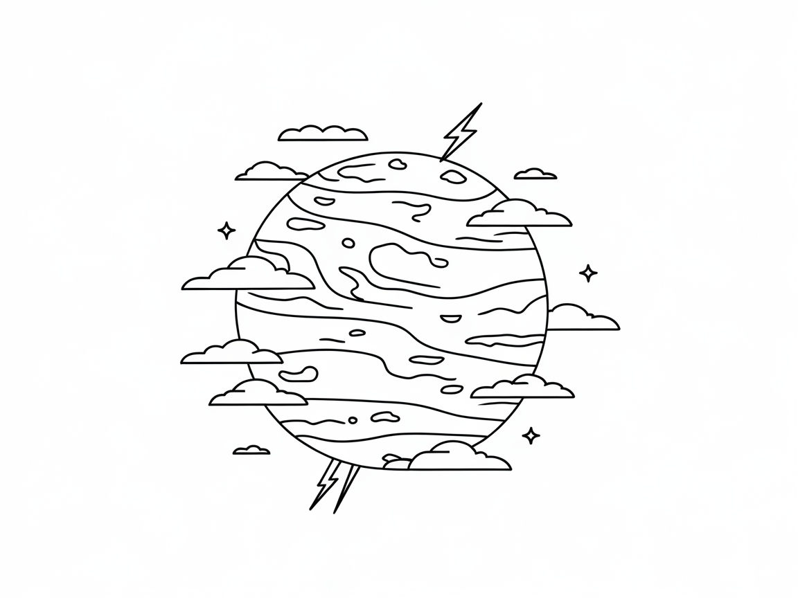 Unleash Creativity with This Jovian Planet Page