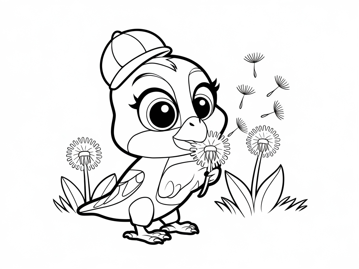 Raptor in a Dandelion Daydream