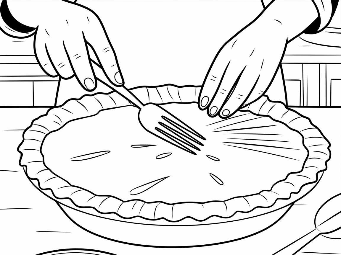 Prepping Perfection: Finishing Touches on a Classic Pie