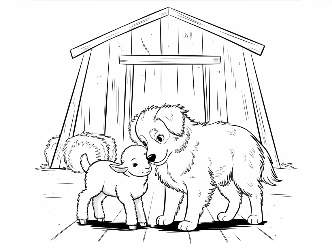 Make Barnyard Memories with This Puppy and Lamb Duo