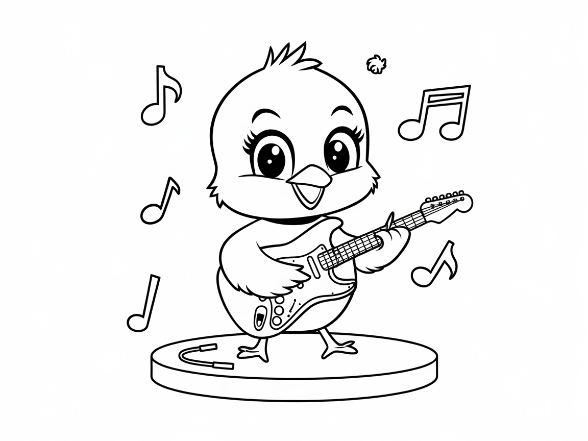 Rock Out with This Guitar-Playing Chick