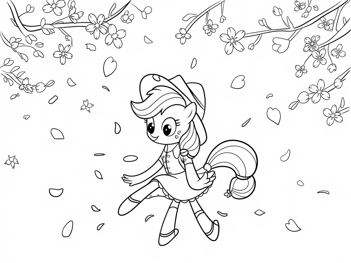 Springtime Stroll with a Playful Pony