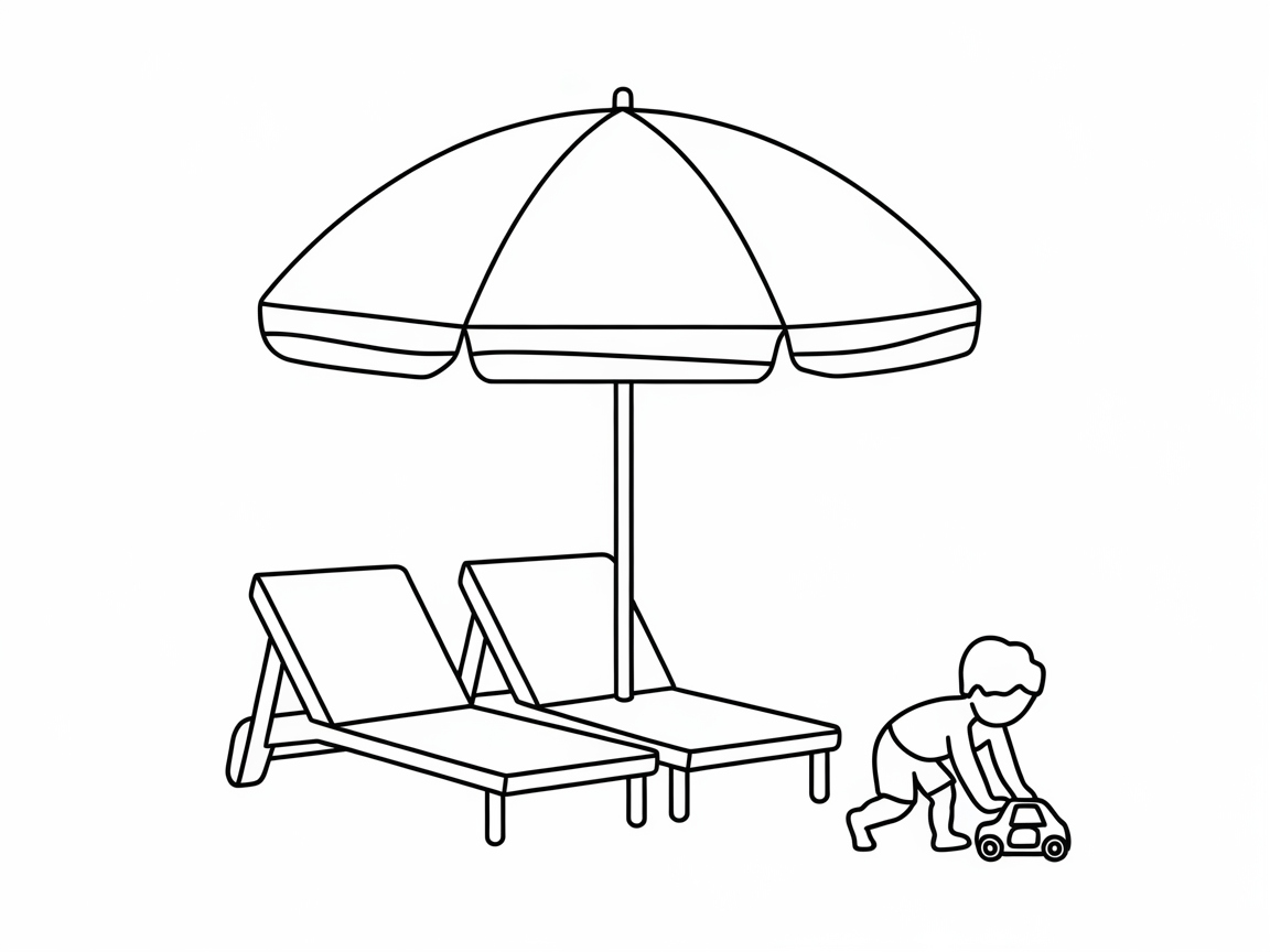 Relax and Play at This Beach Lounger Scene