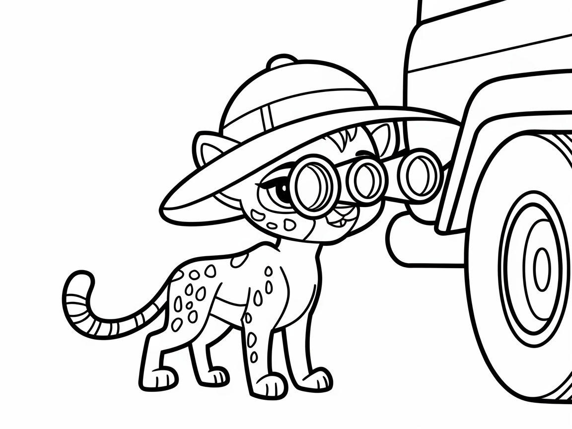 Adventurous Cheetah Cub on a Safari