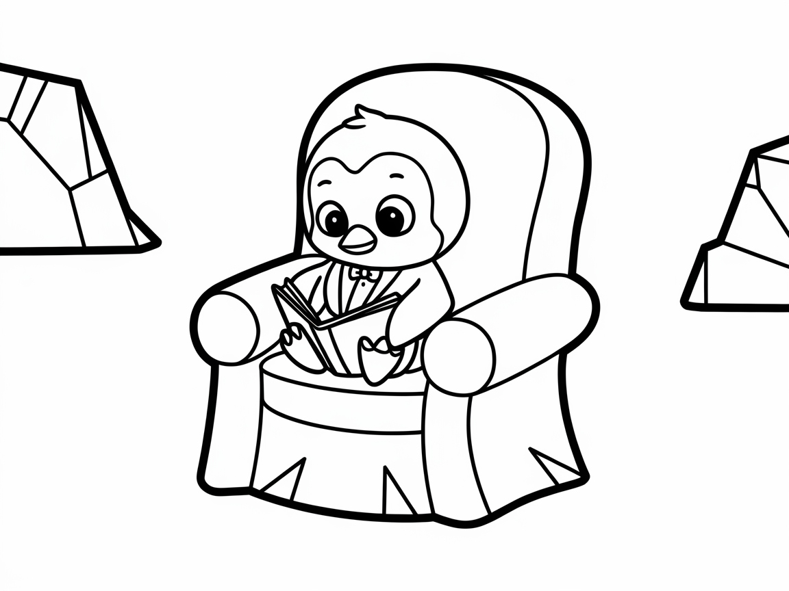 Cozy Reading Time with This Adorable Penguin