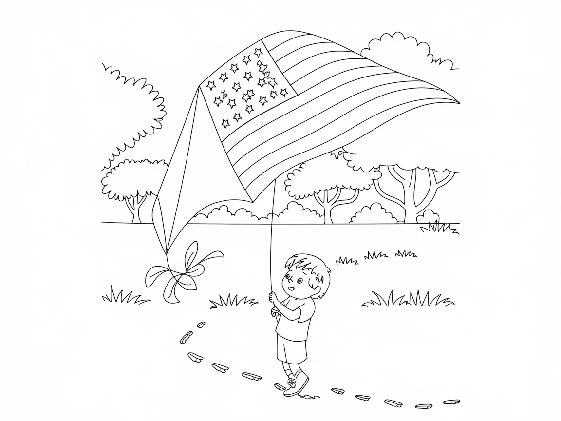 Fly High with This Joyful American Flag Kite