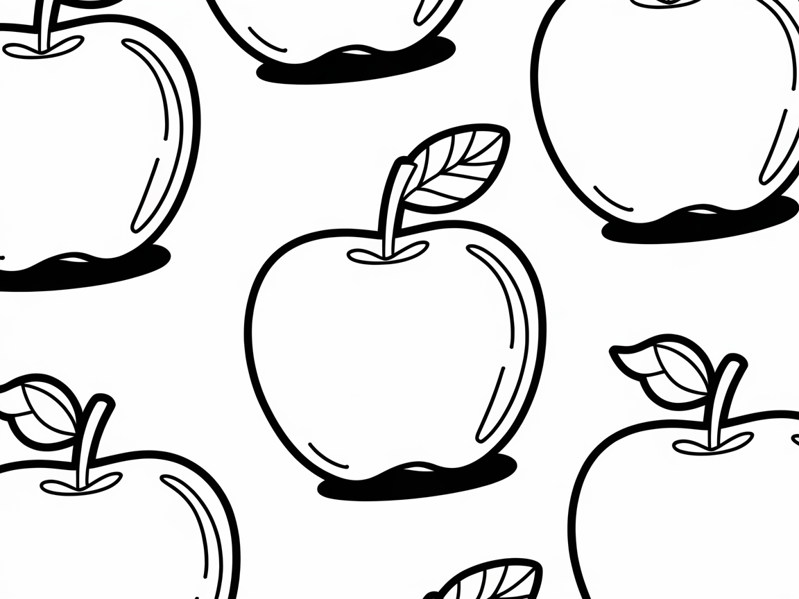 Patterned Apple Design Ready for Your Creative Flair