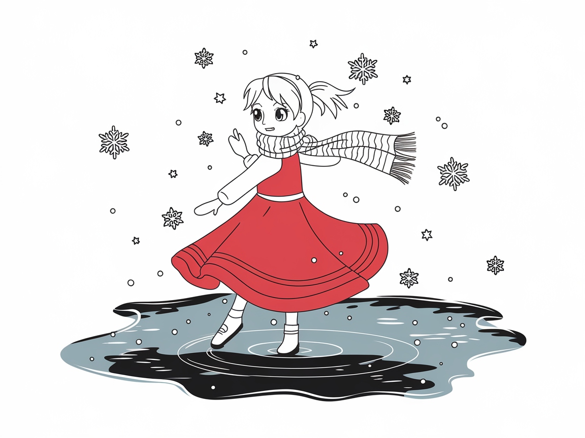Skate Through Winter Magic with This Anime Ice Skater
