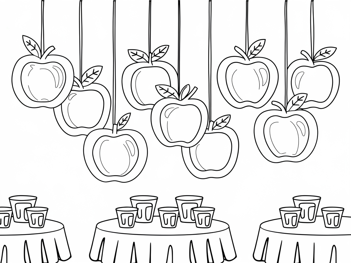 Create Fun with This Hanging Apple Toss Scene