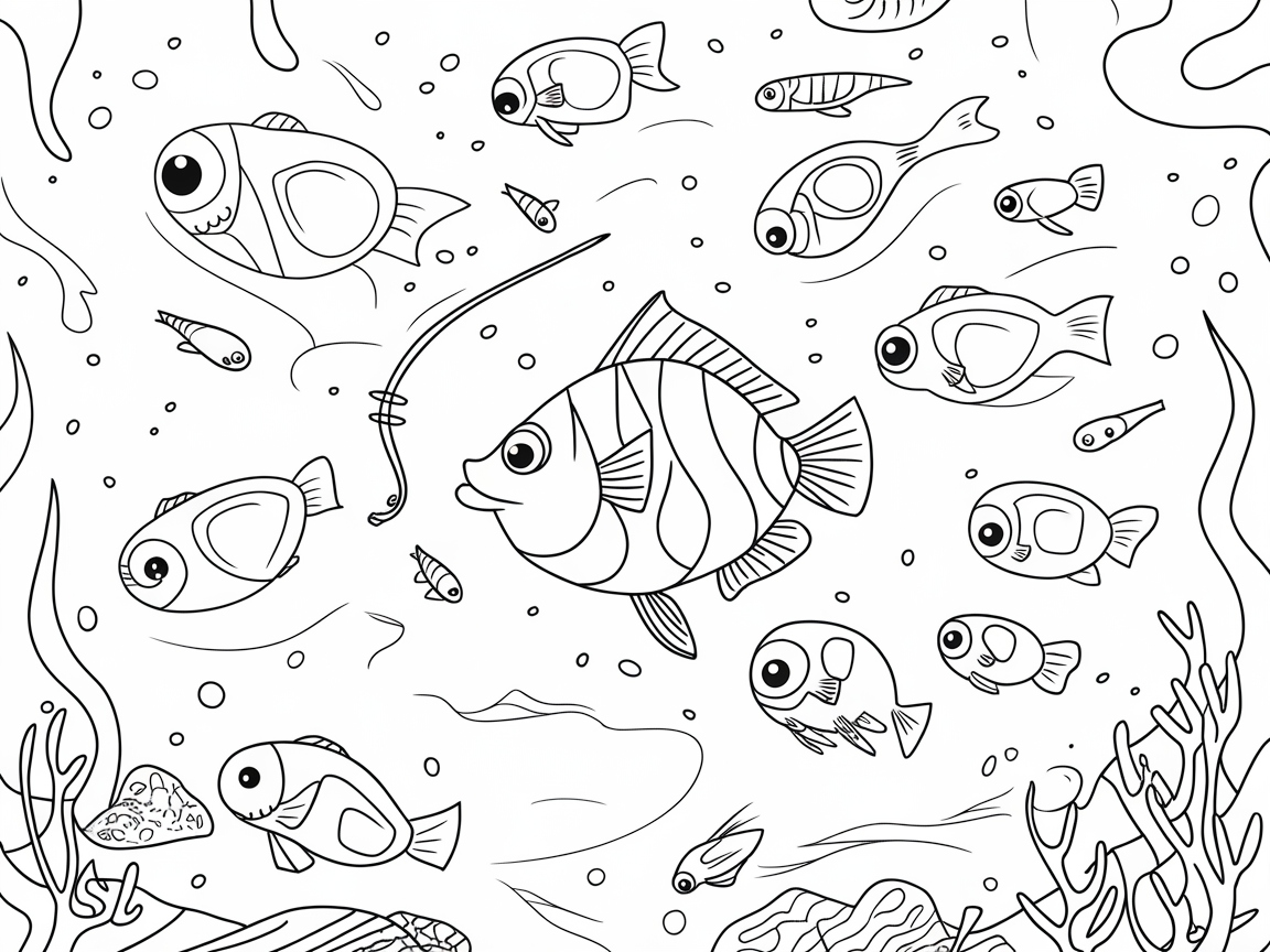 Dive Into This Ocean Adventure With Cartoon Fish
