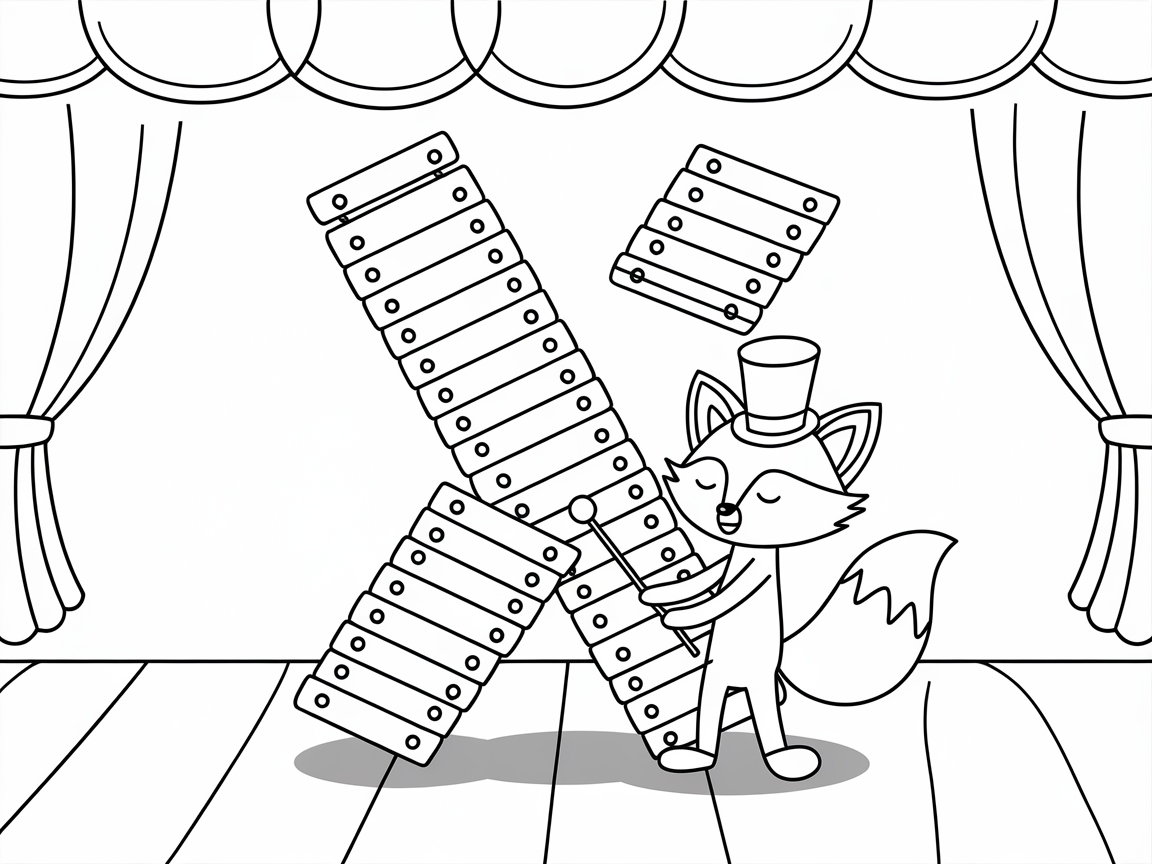 Xylophone Extravaganza with a Foxy Friend