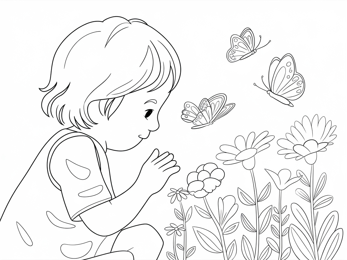 Delight in This Sweet Butterfly Garden Scene