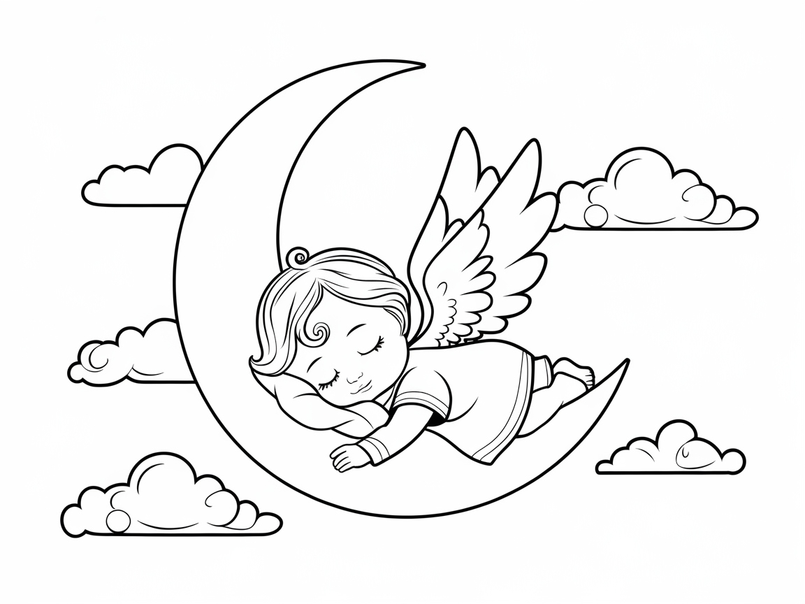 Dreamy Night with a Moonlit Angel