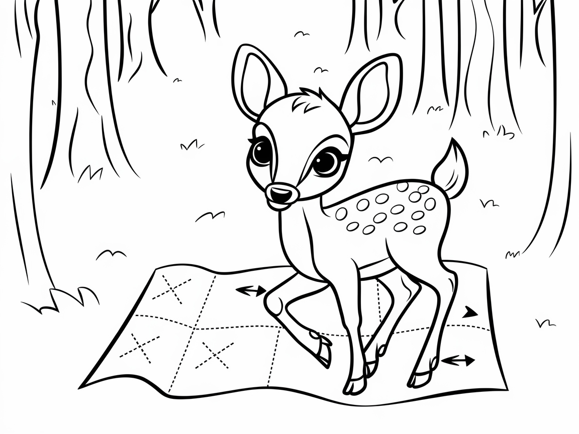Adventurous Fawn Exploring the Forest
