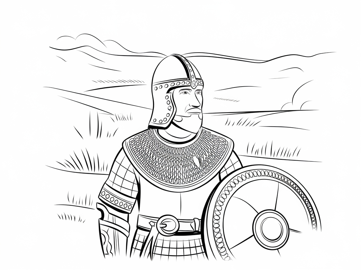 Guard the Horizon with This Valiant Medieval Warrior