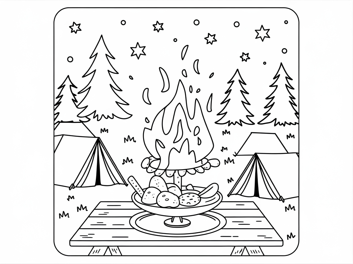 Campfire Vibes with This Outdoor Banana Split Scene