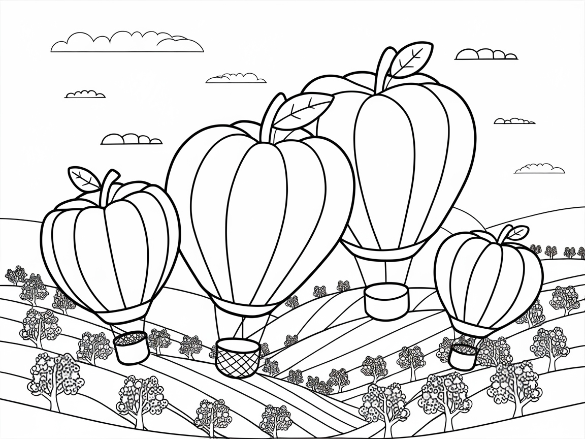 Soar Through the Skies with Apple-Shaped Balloons