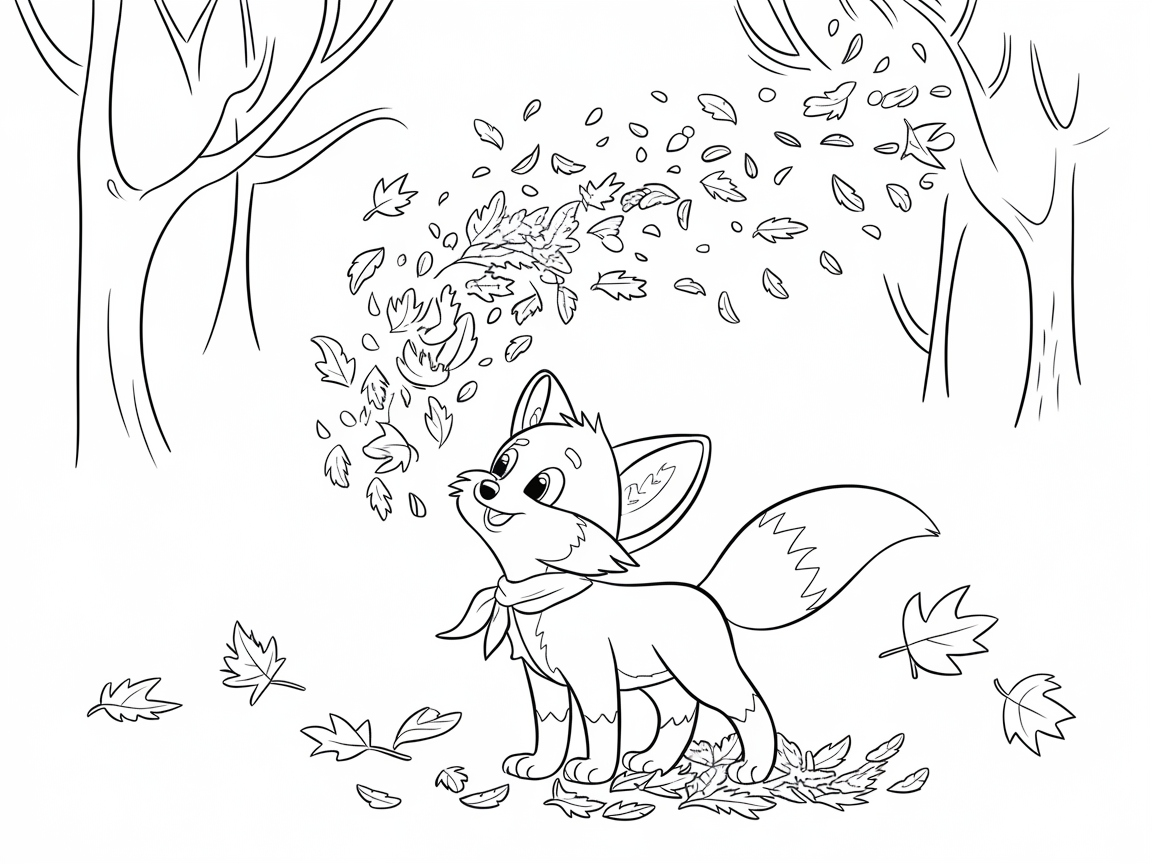 Autumn Adventure with a Baby Fox
