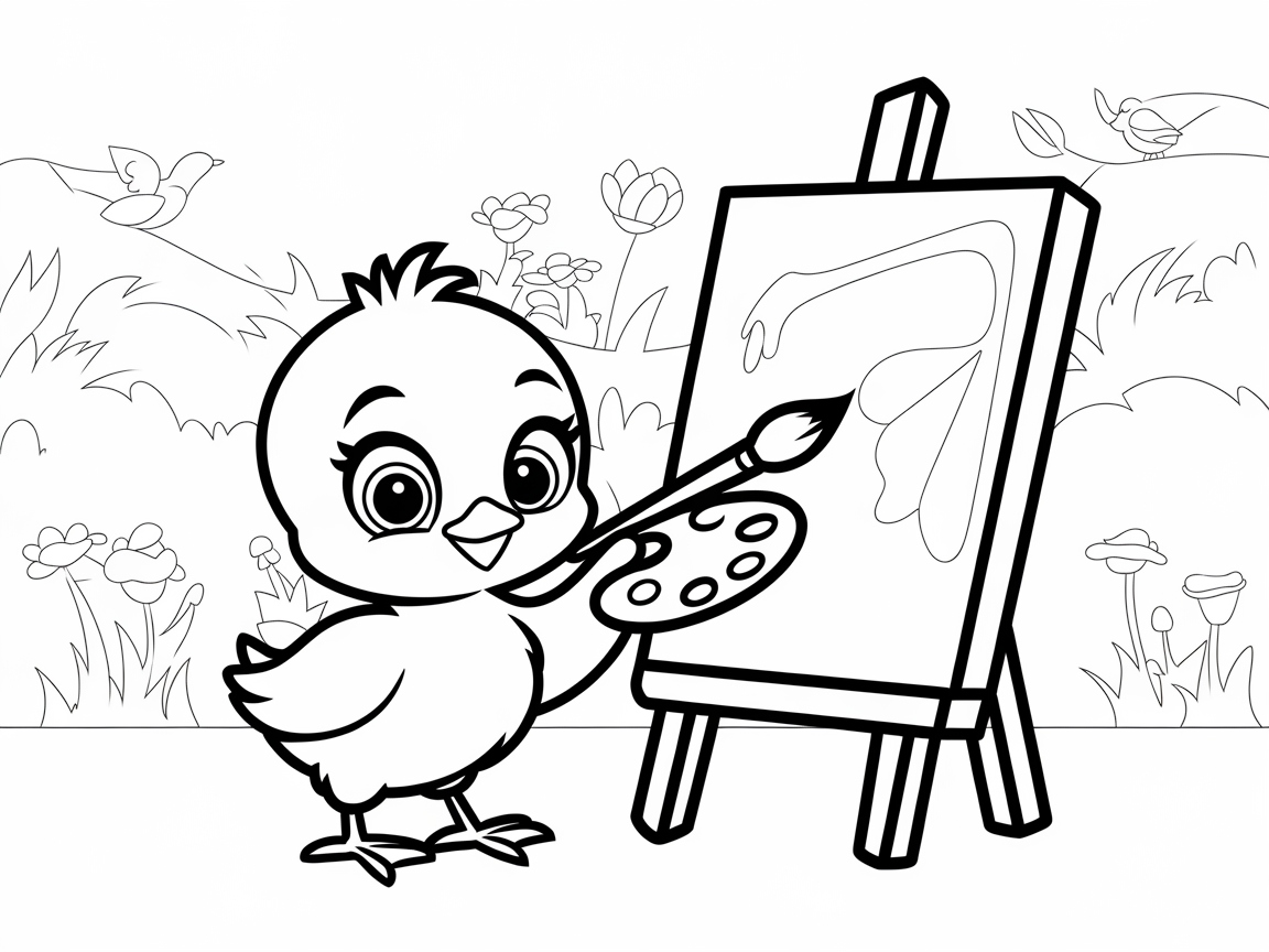 Artistic Adventures with a Painting Chick