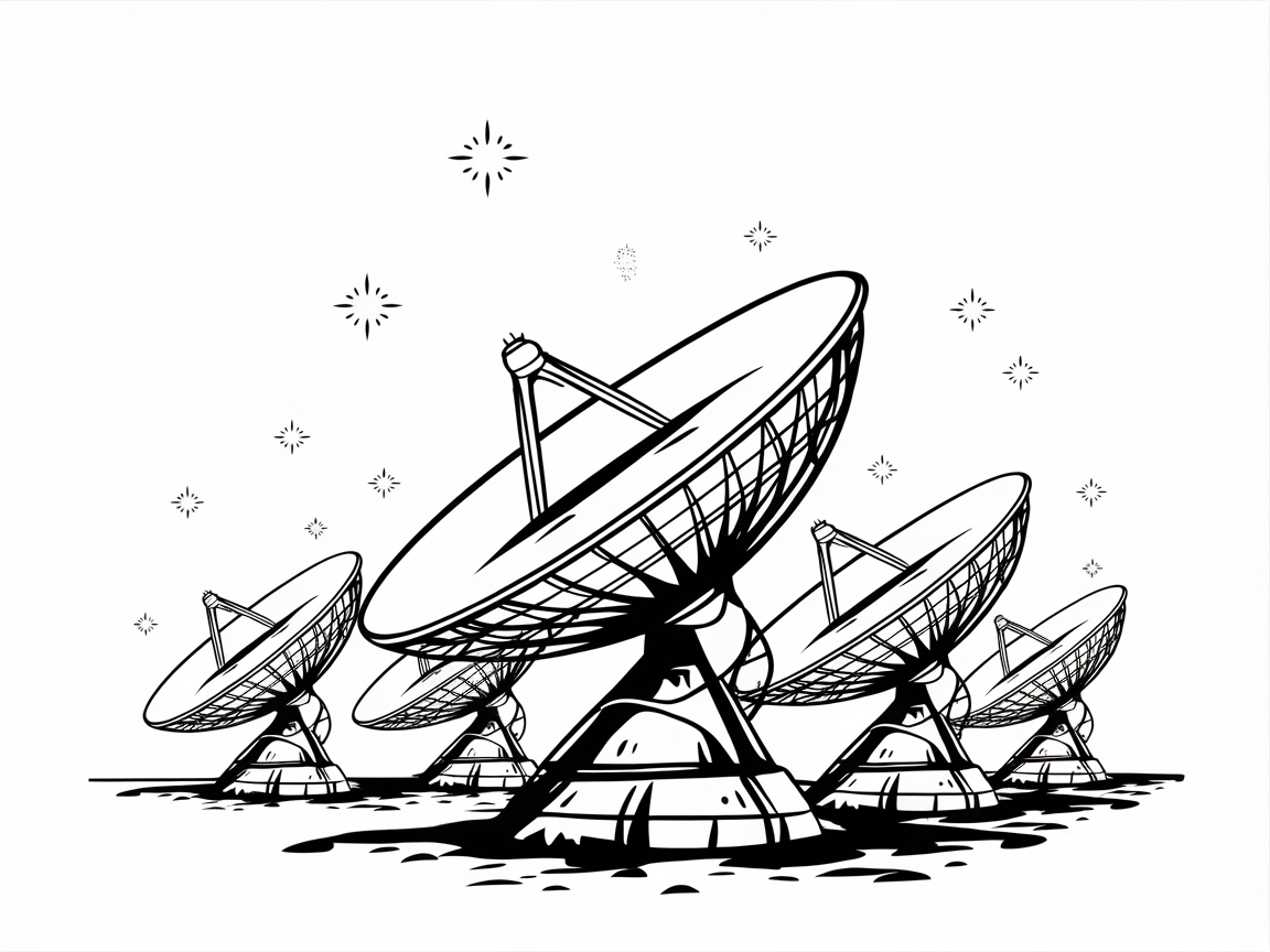 Tune Into the Universe with This Satellite Dish Scene