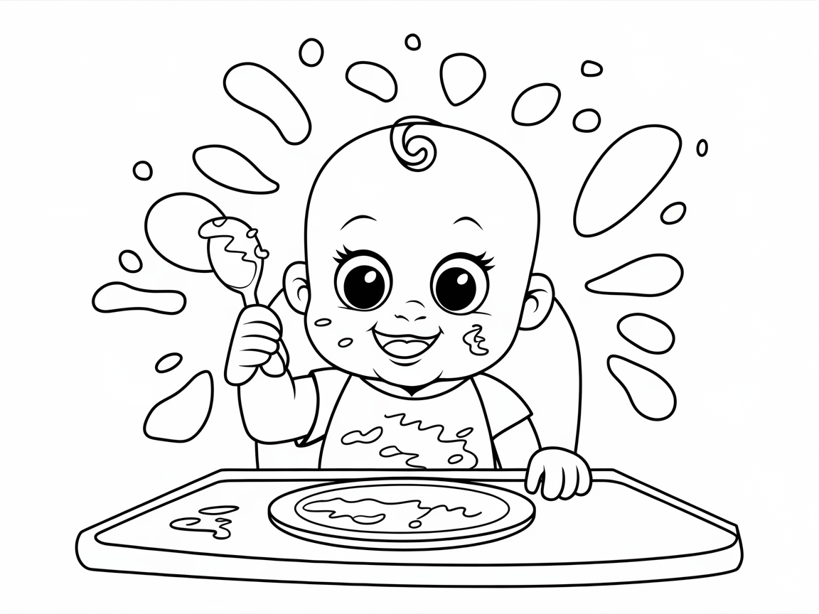 Messy Mealtime Fun: Baby