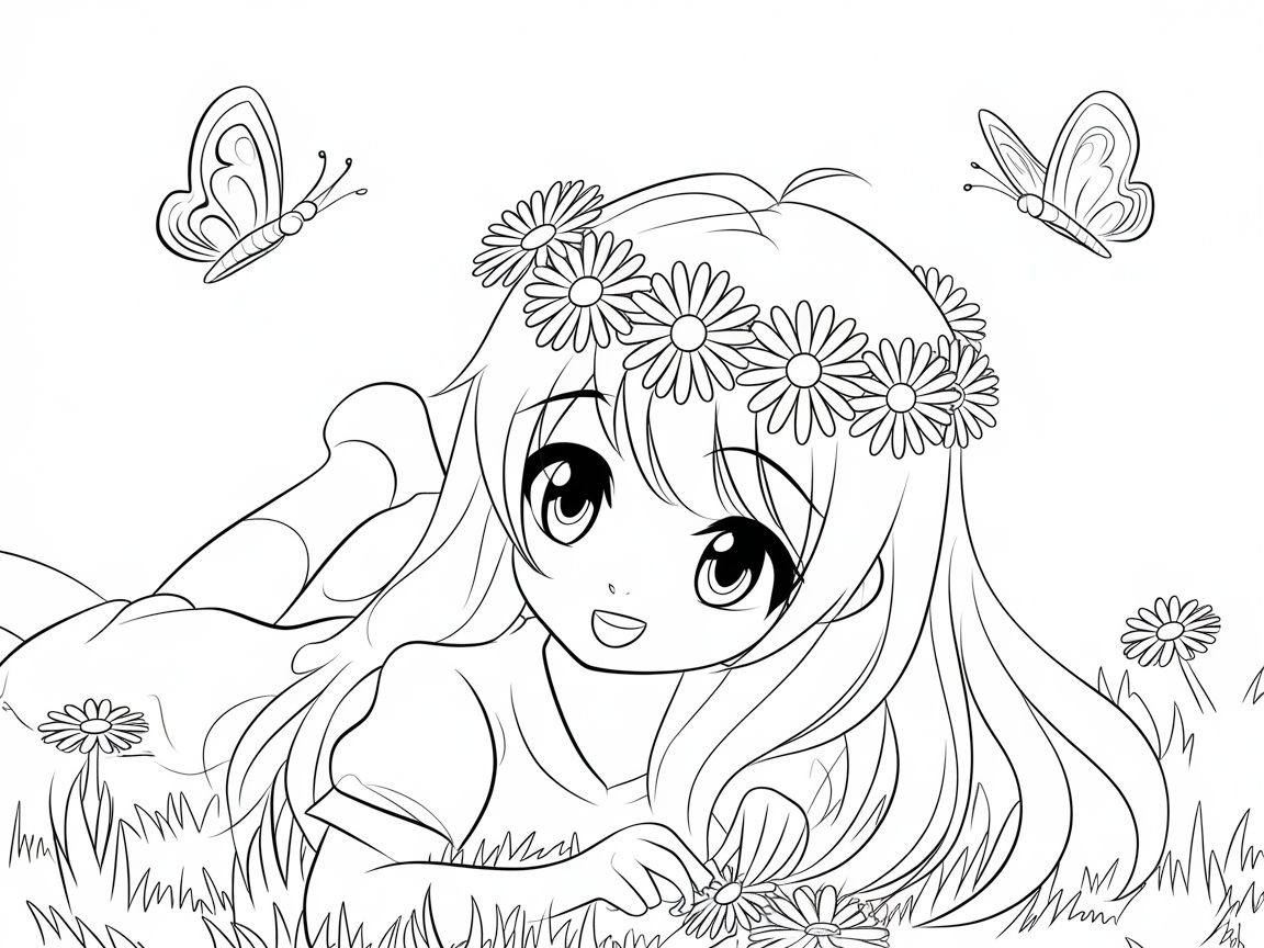 Relax in a Floral Fantasy with This Anime Garden Scene