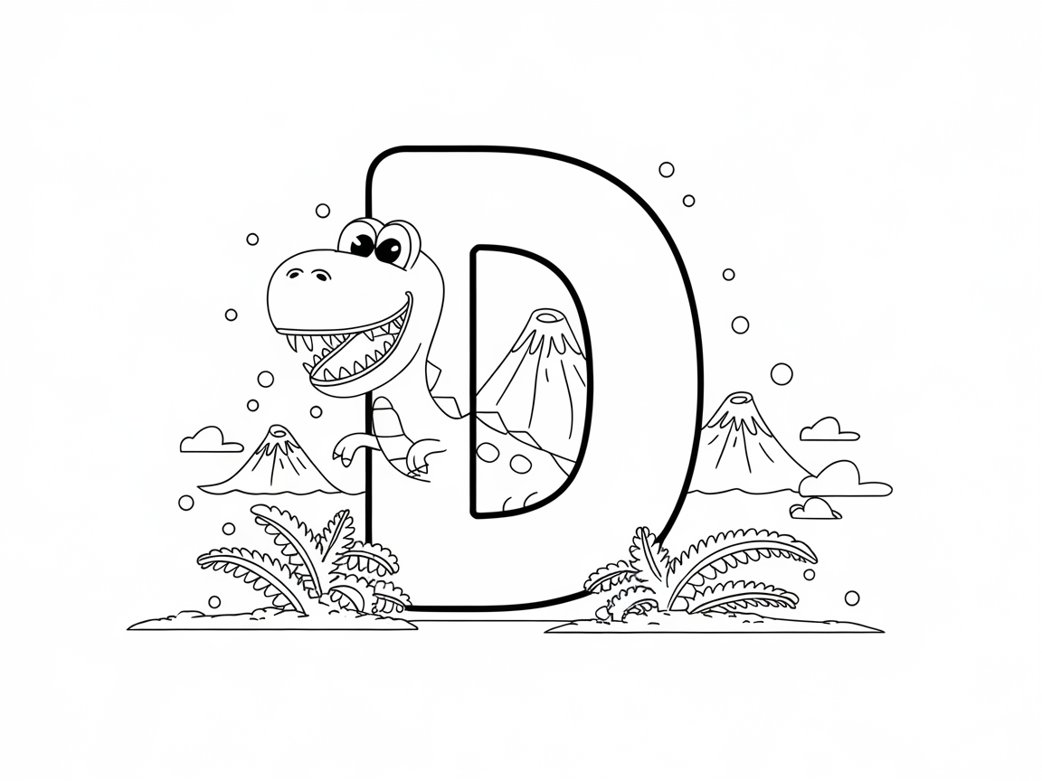D is for Dino Adventure in a Prehistoric Land