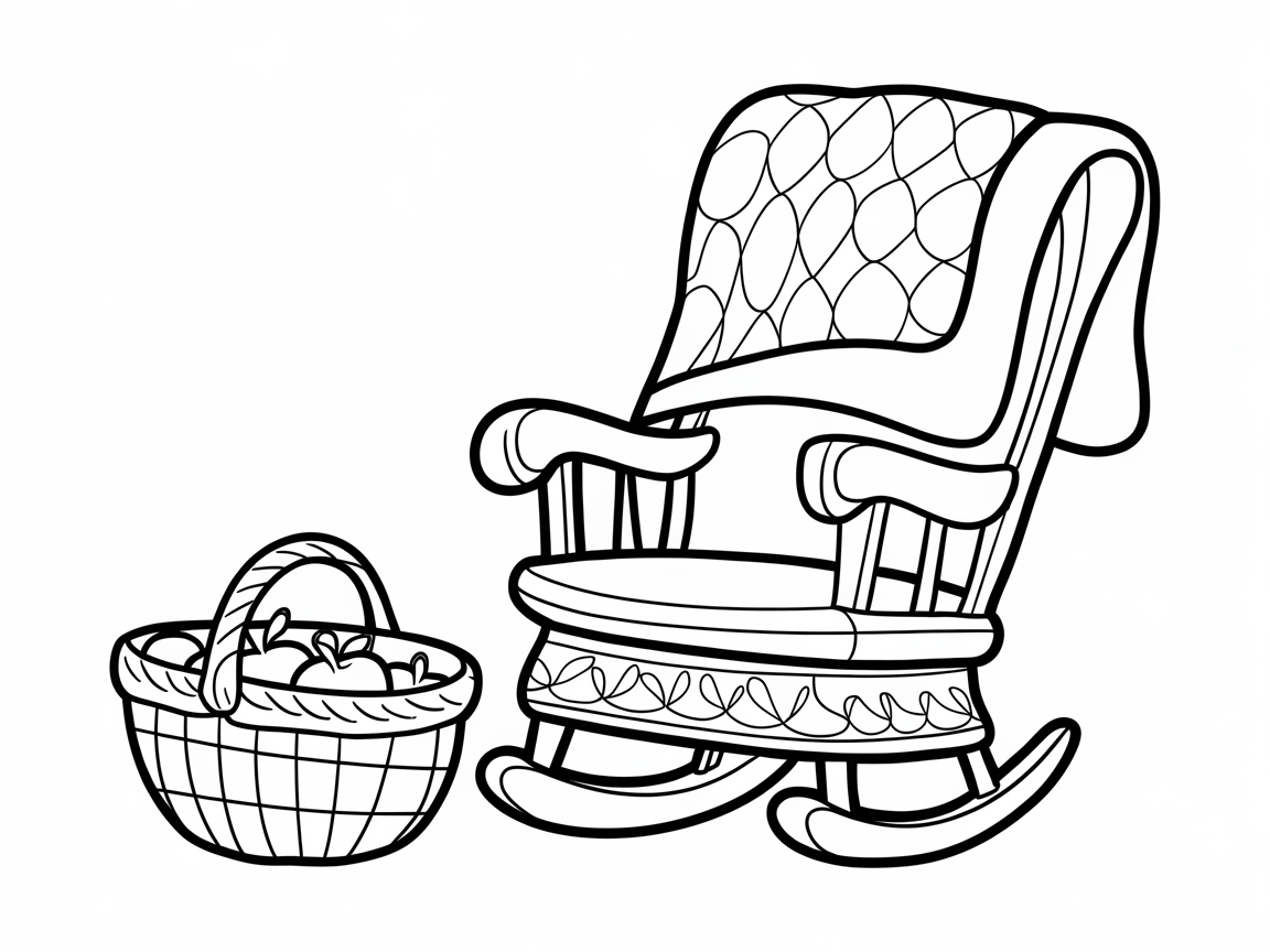 Rocking Chair Retreat with Apple Basket
