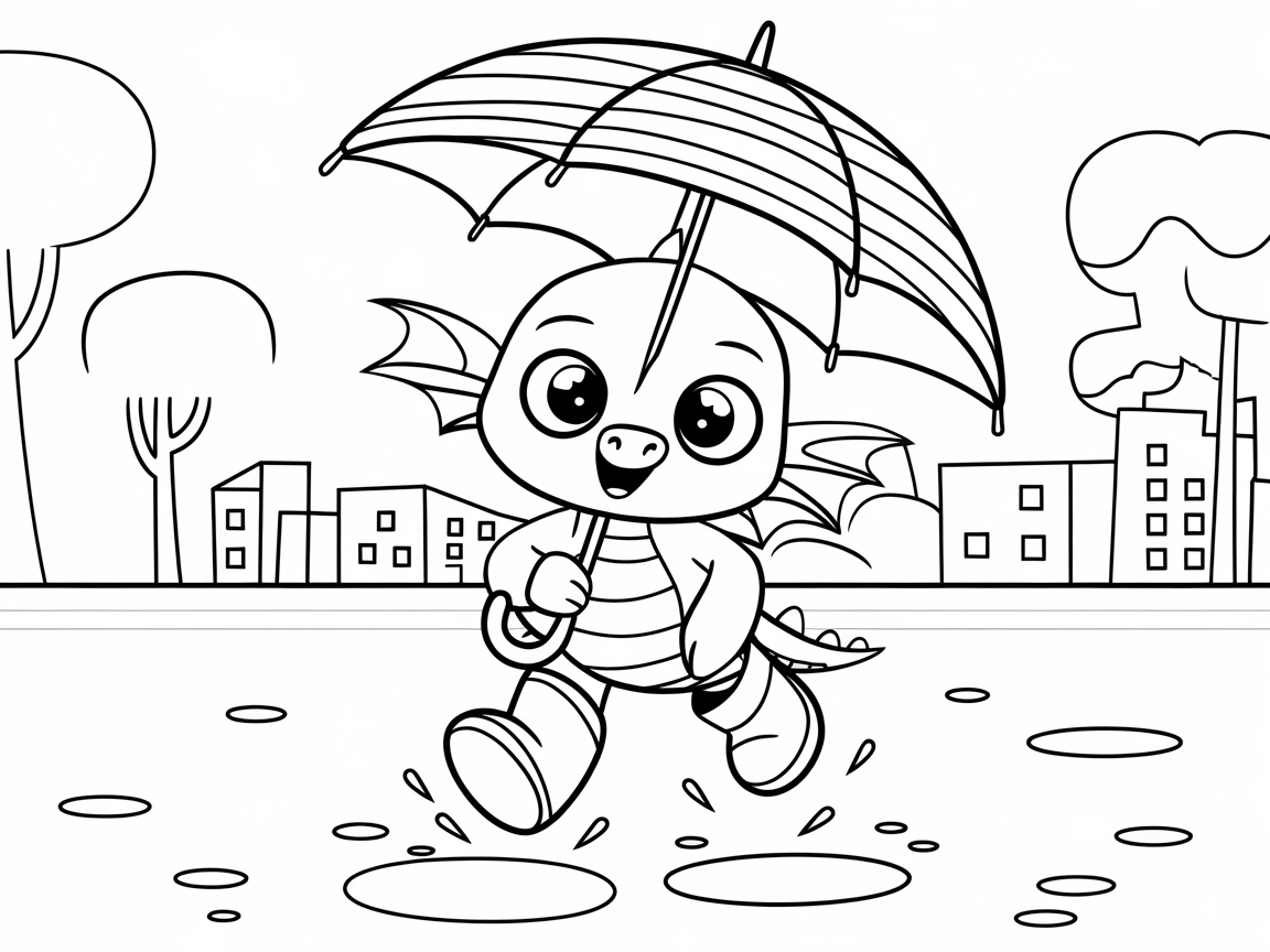 Rainy Day Fun with a Baby Dragon