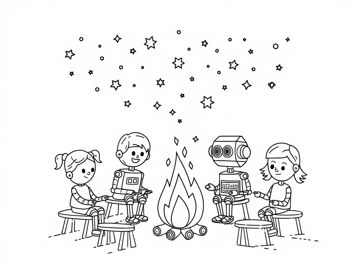 Cozy Up with This Robot Campfire Gathering
