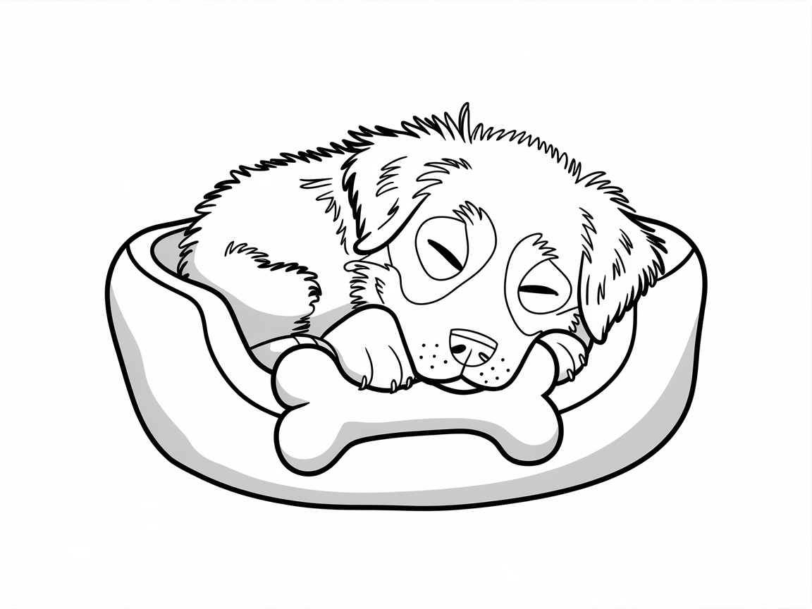 Sweet Dreams: Australian Shepherd Puppy Snoozing