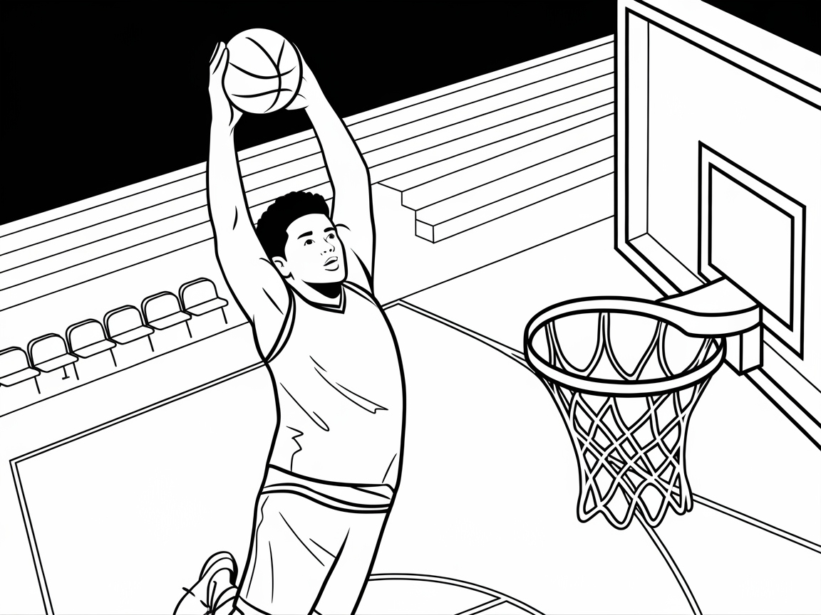 Slam Dunk into Creativity with This Basketball Page