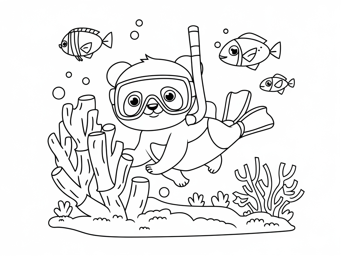 Snorkeling Panda