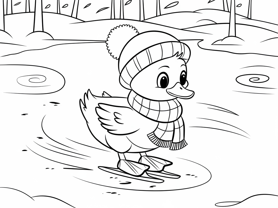 Glide into Fun with This Ice-Skating Duckling