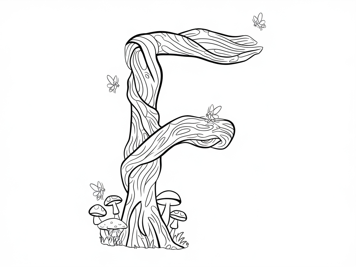 Floral Forest: Explore the Enchanted Letter F
