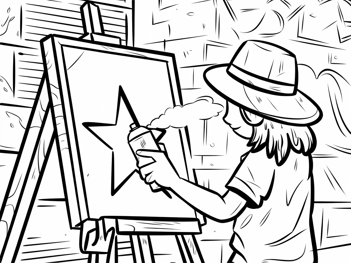 Create a Vibrant Spray Paint Star