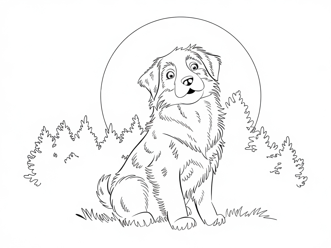 Aussie Sunshine: Puppy in the Meadows