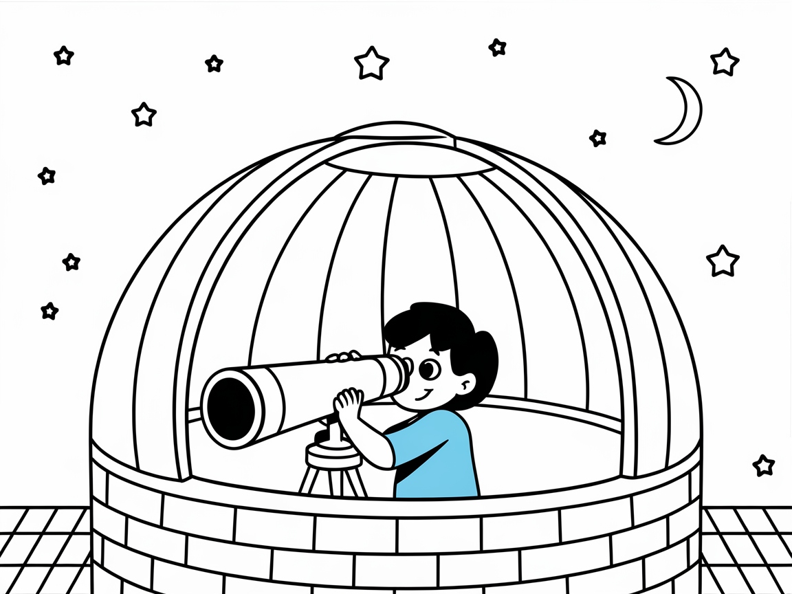Peek Into the Observatory with This Stargazing Illustration