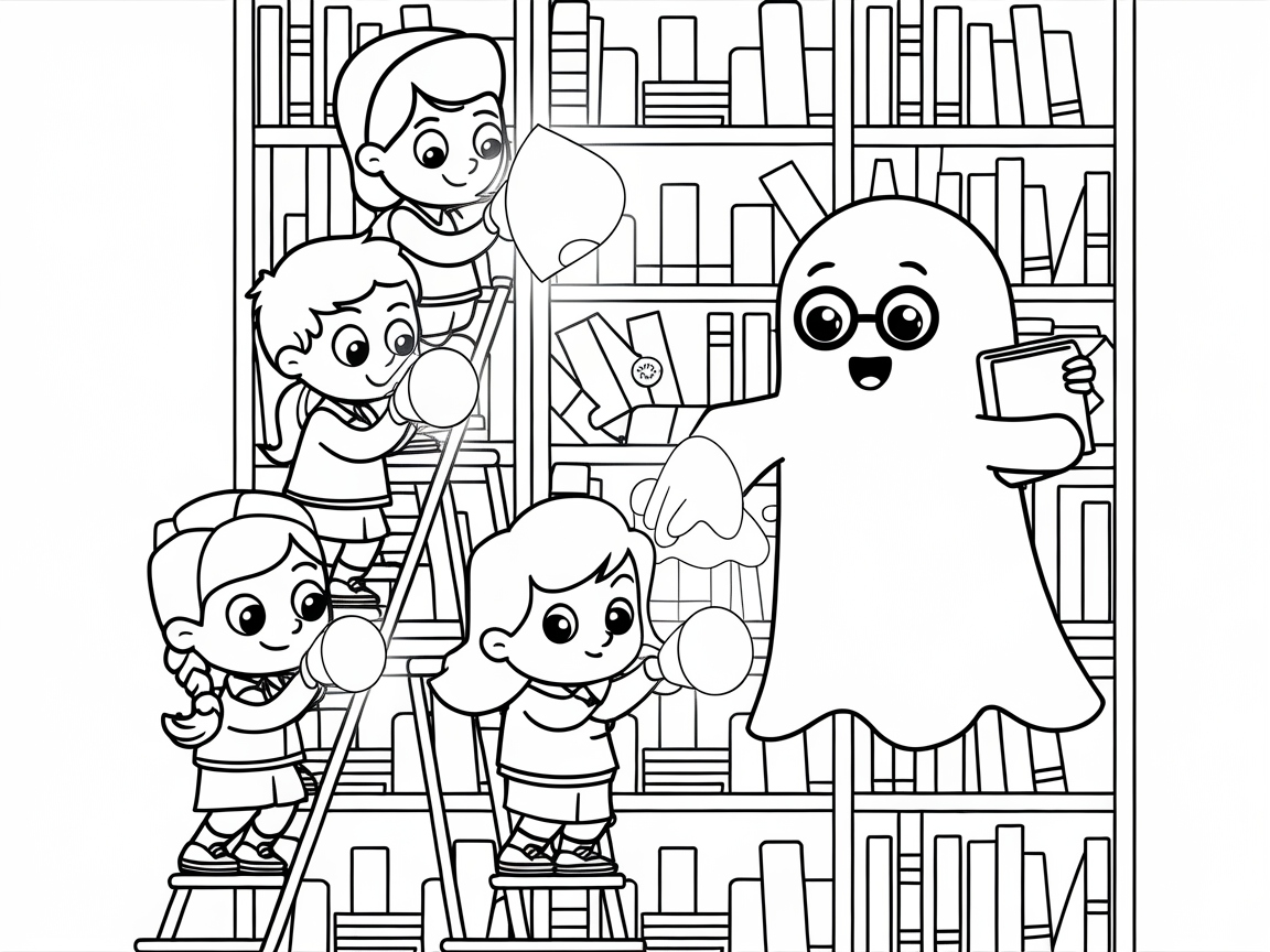 Ghostly Library Adventure for Little Explorers