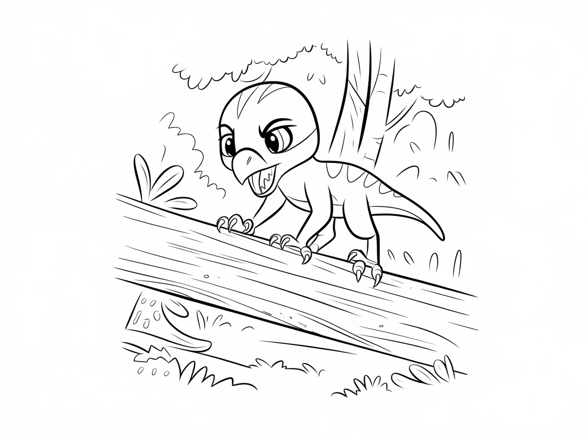 Adventurous Raptor Balancing Act