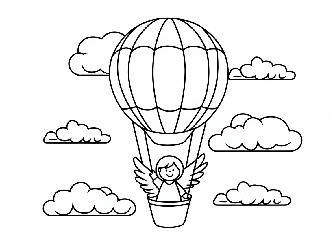 Soar to New Heights with This Angel in a Hot Air Balloon